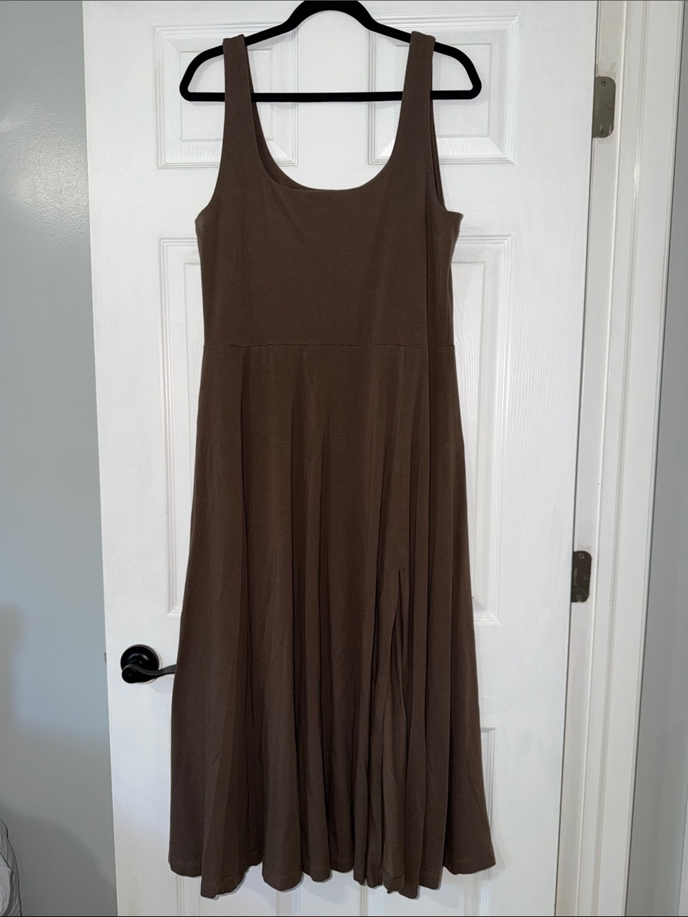American Eagle Outfitters Brown Scoop Neck Midi Dress